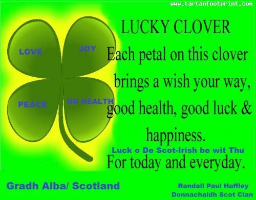 scot irish clover greeting