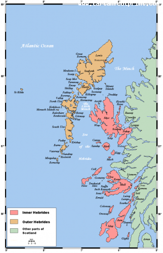 Hebrides map