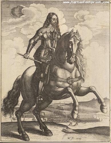 3 Charles depicted by Wenceslaus Hollar on horseback in front of his troops, 1644