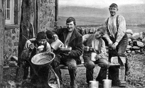 Old Photograph Farm Workers Highland Perthshire Scotland